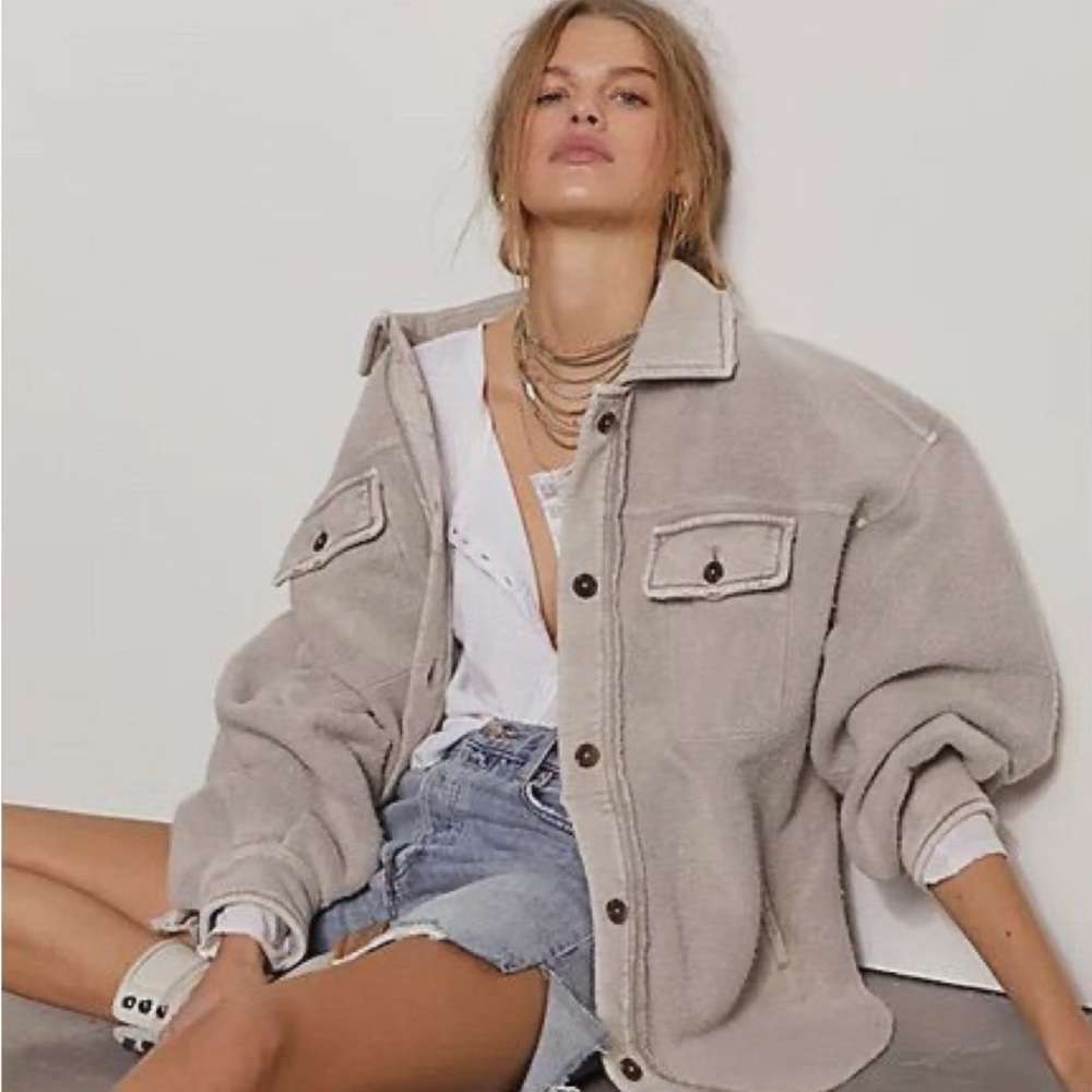 Free People Ruby Jacket - Stone Color